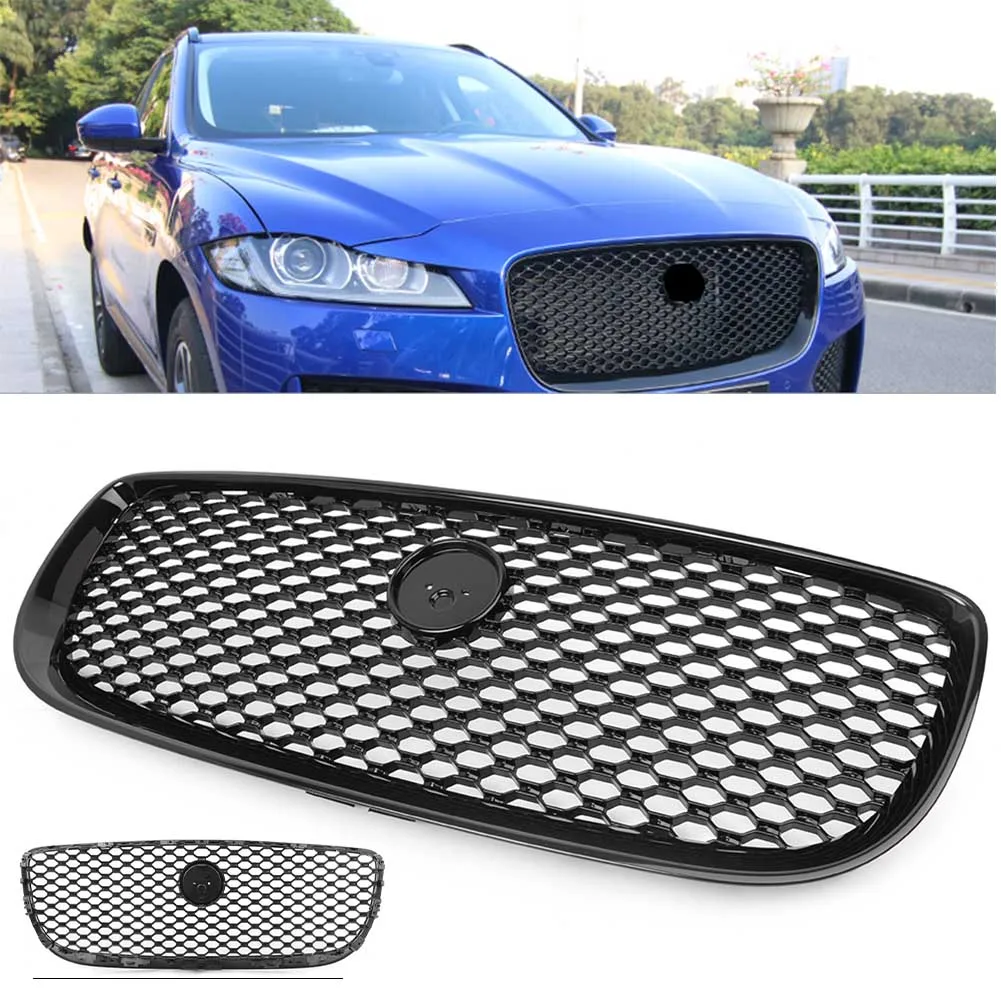 Верхняя решетка переднего радиатора сетка для Jaguar XJ черный/серебристый ABS пластик авто аксессуары Замена