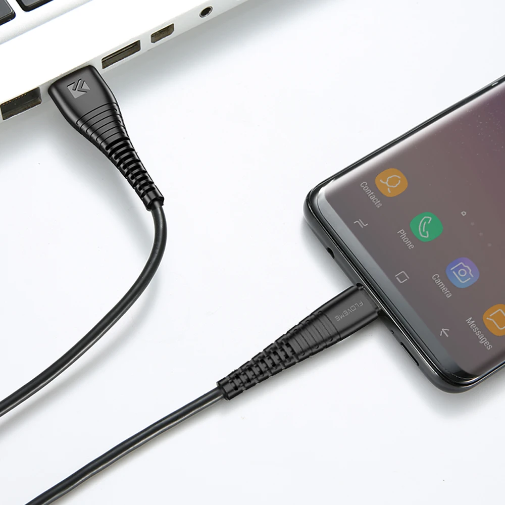 

FLOVEME USB Charging Cable For iPhone XR XS Max X Hi-Tensile Data Sync Cord USB-C Cables Phone Charger Type C Micro USB Cabo