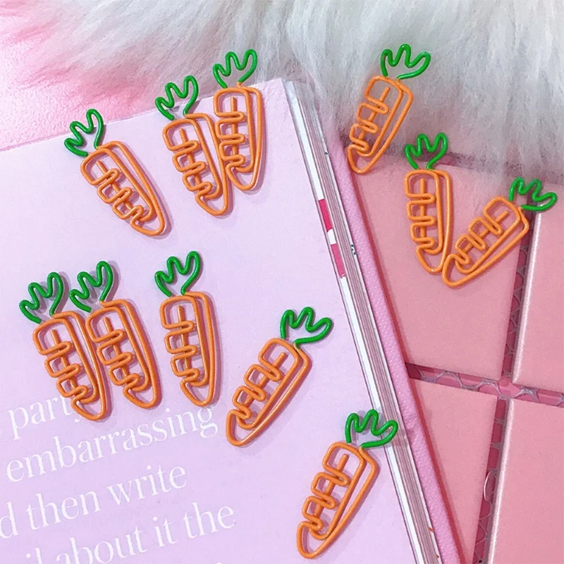 10 шт./партия Kawaii металлические овощные зажимы для моркови редиски фрукты
