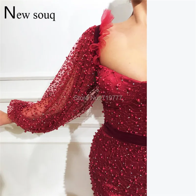 Mermaid Evening Dress Long Sleeves Beaded Prom Dresses Gowns Robe De Soiree 2019 Arabic Dubai Abaya Sexy Party Gowns Custom Made Mermaid Evening Dress Long Sleeves Beaded Prom Dresses Gowns Robe De Soiree 2019 Arabic Dubai Abaya Sexy Party Gowns Custom Made