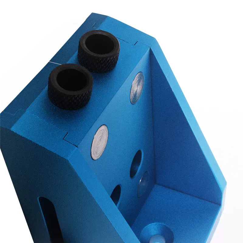 DANIU алюминиевый сплав деревообрабатывающая система карманного отверстия 9,5 мм направляющая отверстия с зажимом для удаления пыли порт синий цвет