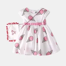 Летнее платье для девочек; белое хлопковое Модное детское платье для девочек; Одежда для девочек; Детский костюм; вечерние школьные платья