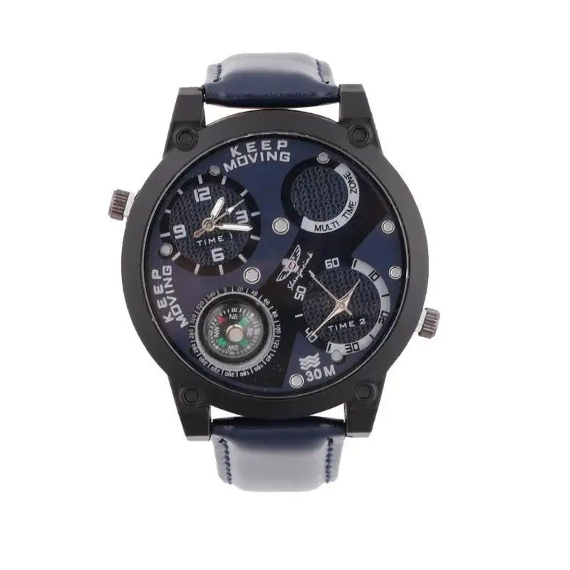 

New Men's Watch Mens Quartz Sport Military Army Watches Analog Stainless Steel Wrist Good Gifts