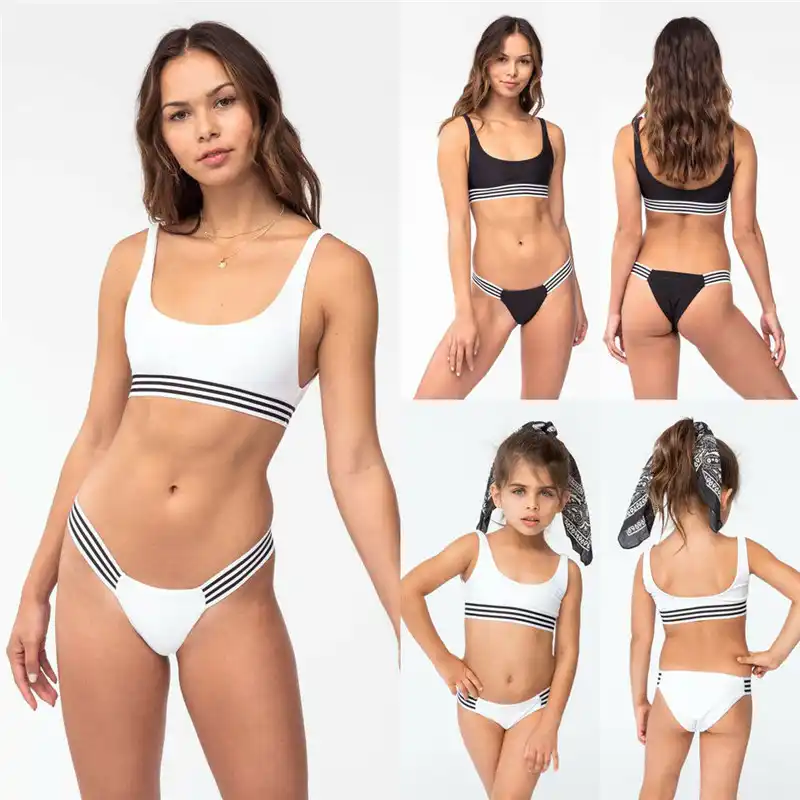 mom and daughter matching swimwear
