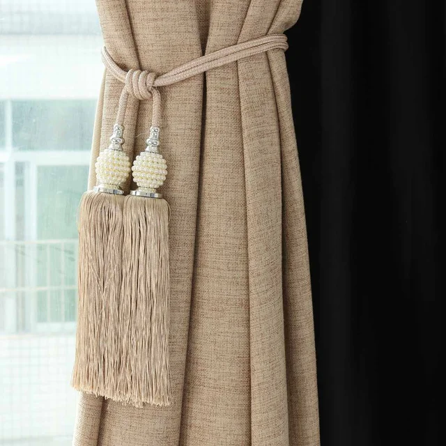 Curtain Tiebacks Crystal Beaded Tassels Tieback Curtain Cord Home