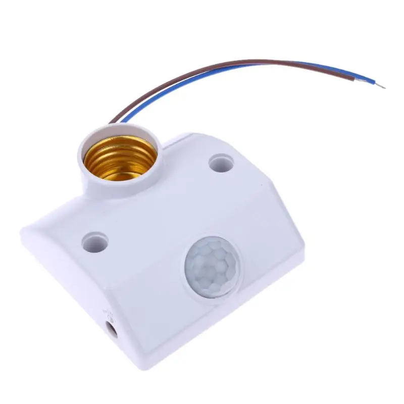 

E27 AC 220v 50/60HZ 5LUX Motion Sensing Switch Infrared Motion Sensor Automatic Light Lamp Holder Switch White