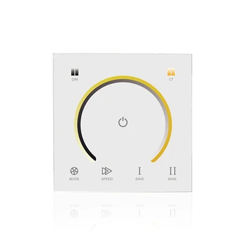 

DC12-24V 3CH Touch-Panel Light Switch CCT Color Temperature Dimmer Controller for LED Strip
