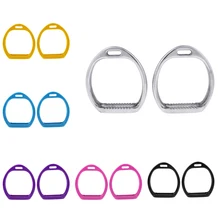 Для верховой езды легкий алюминиевый седло стремена коврик для Западно-английских конных видов спорта западные лошадиные стремена