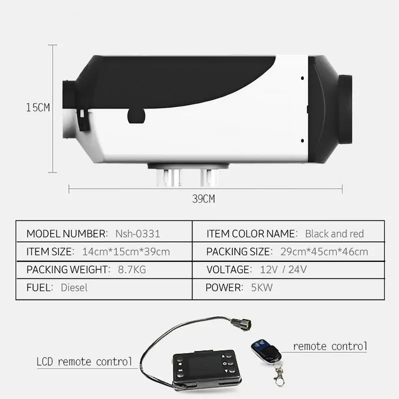 Автомобильный обогреватель 5 кВт 12 В/24 В Воздушный Дизель Нагреватель стояночный обогреватель с ЖК-монитором пульт дистанционного управления для RV дом на колесах трейлер грузовики лодки