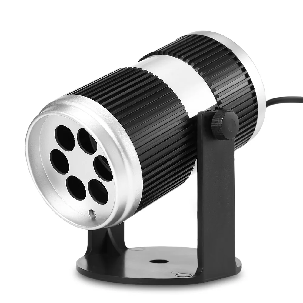 Projector Lamp Light 4 LEDs Stars IP44 Waterproof ABS 360 Degree Stage Lighting Effect Home