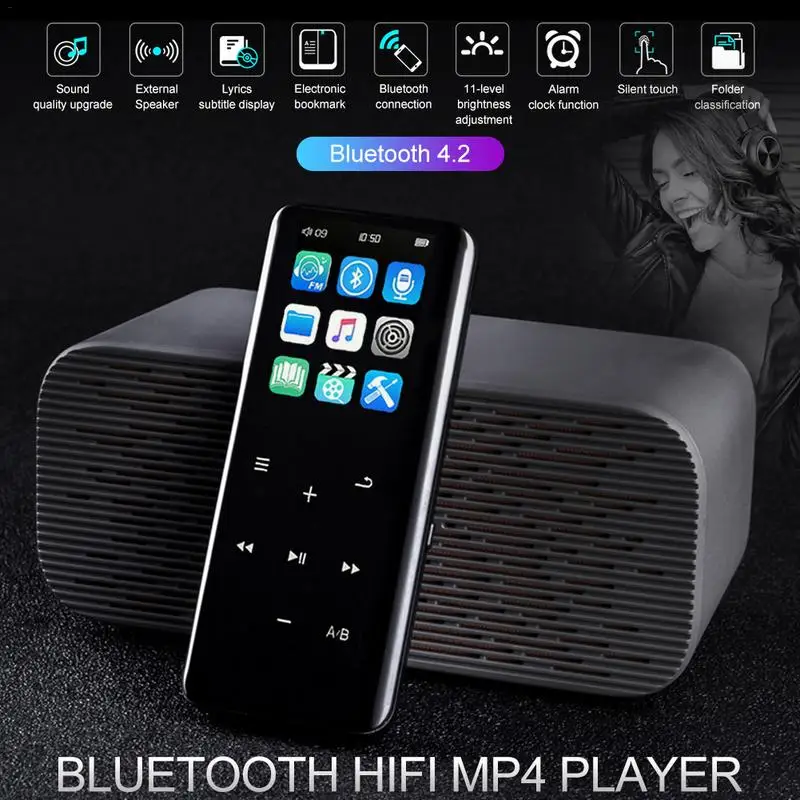 

1.8" MP3 MP4 Player Bluetooth TF Card Recorder Pen Radio Audio MP4 Player 16GB 8GB FM Touch Screen HiFi MP4 HIFI Player