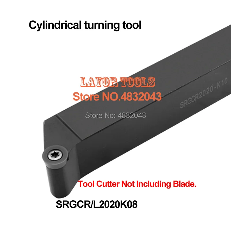

SRGCR2020K08 20*20mm Metal Lathe Cutting Tools Lathe Machine CNC Turning Tools External Turning Tool Holder S-Type SRGCR/L