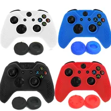 Gamepad case Soft Silicone Rubber Protective Skin Case Cover Free Grip Caps For Microsoft Xbox one