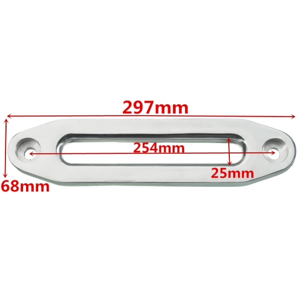 NEW 12000 lbs Winch Rope Guide Silver Hawse Aluminum Fairlead For Off Road 4WD