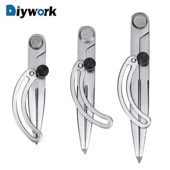 

DIYWORK Spacing Compasses Leather Craft Rotating Tool Adjustable Sewing Leather Craft Marking Tool DIY Edge Creaser Stitch