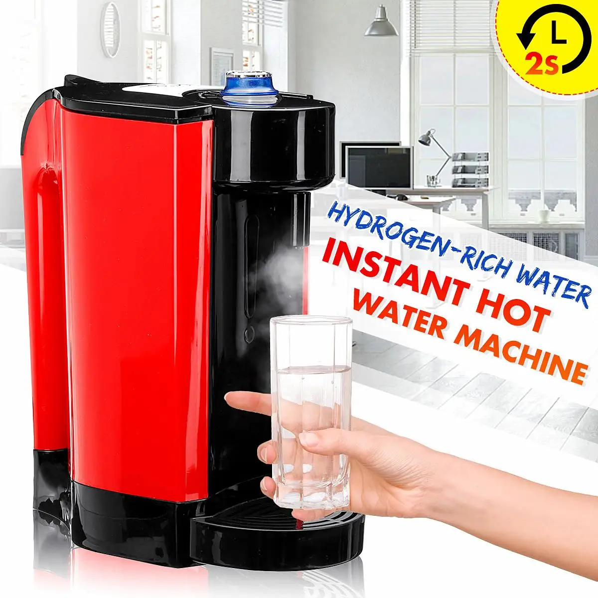 

Newest 220V 3L Desktops Healthy Hydrogen-Rich Water Dispenser Water Filter Household Instant Hot Water Heater lonizer Anti Aging