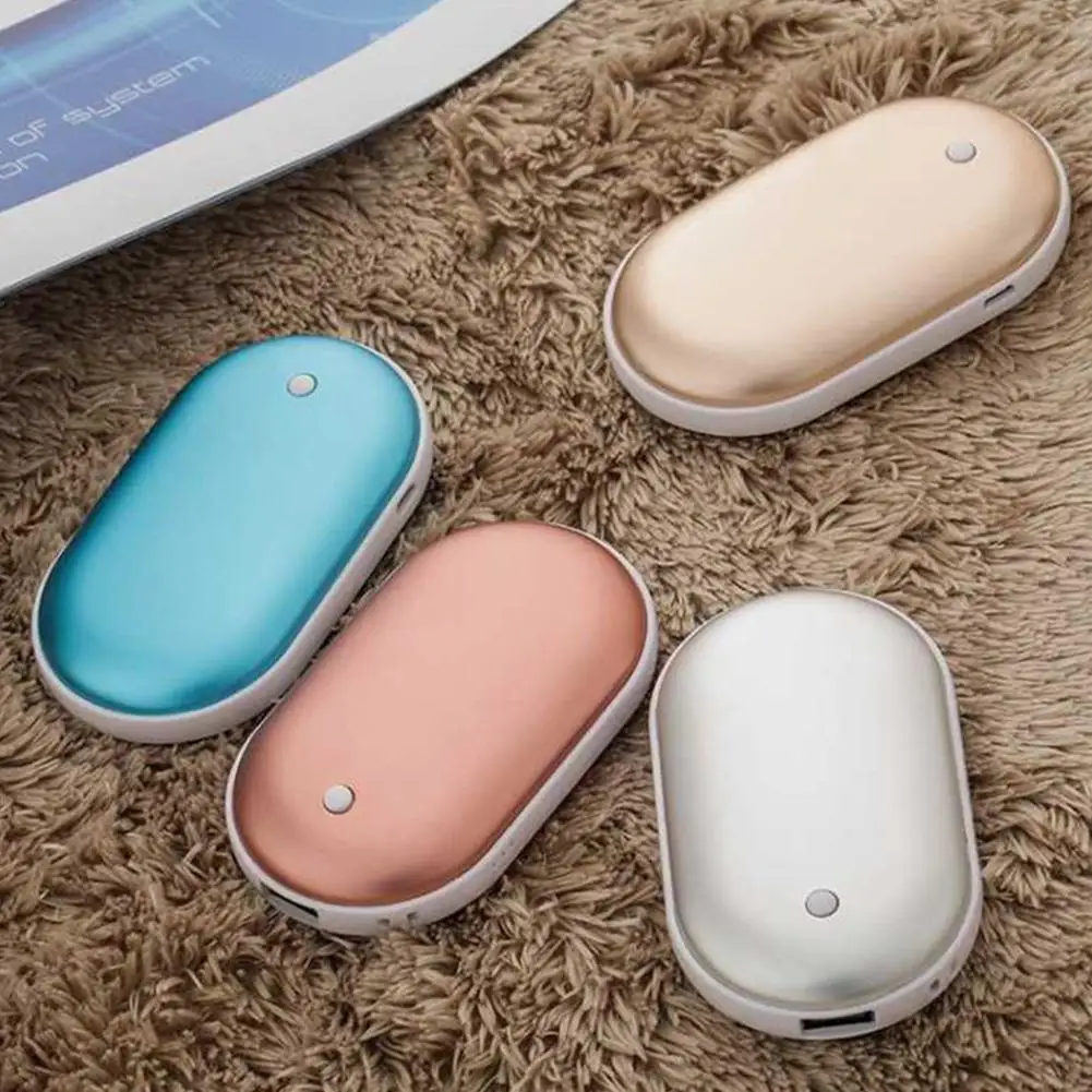 Adoolla 5200 мАч USB аккумуляторная 2 в 1 электрическая грелка для рук Мини галька