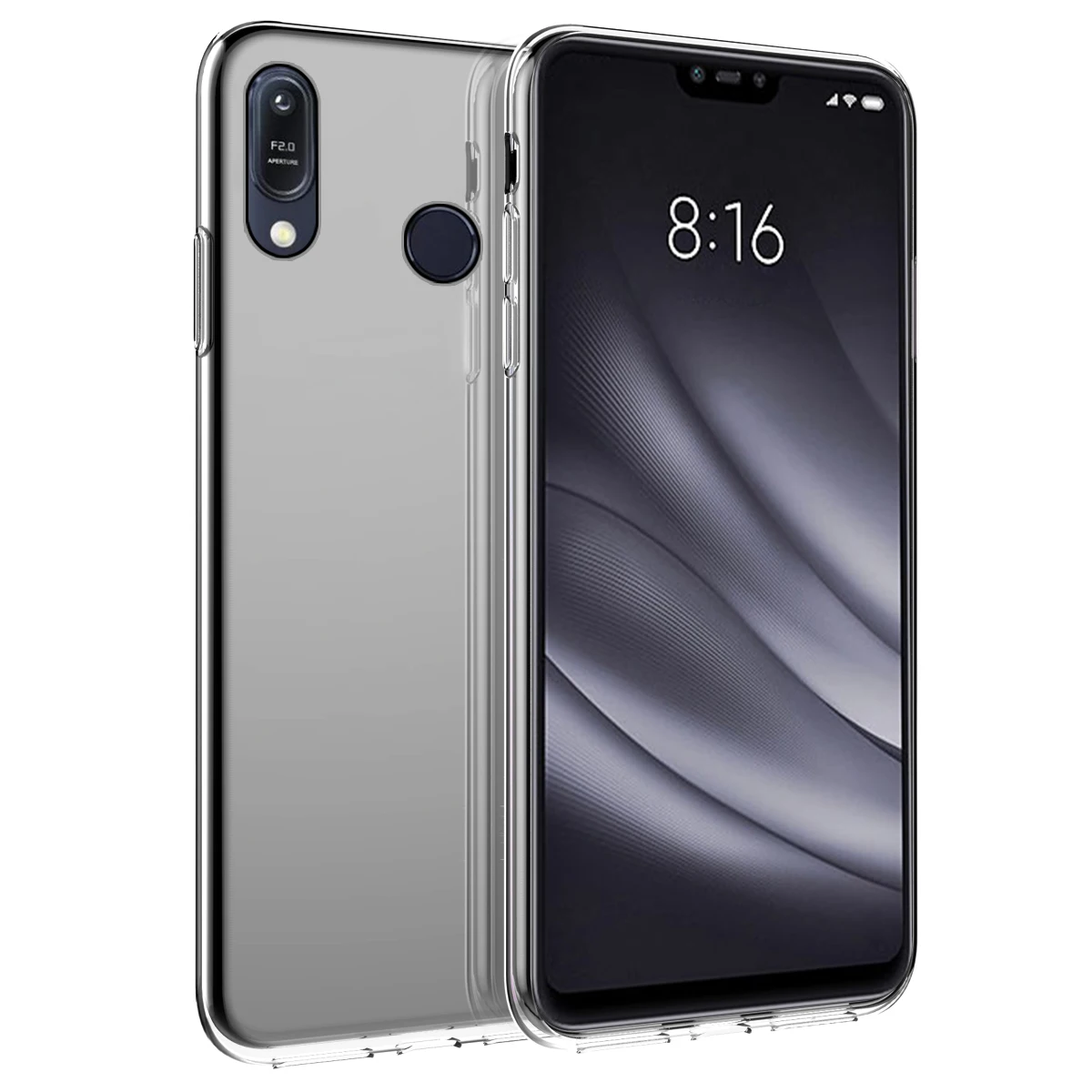 Для Asus Zenfone Max Pro M2 ZB631KL силиконовый прозрачный футляр противоударный тонкий