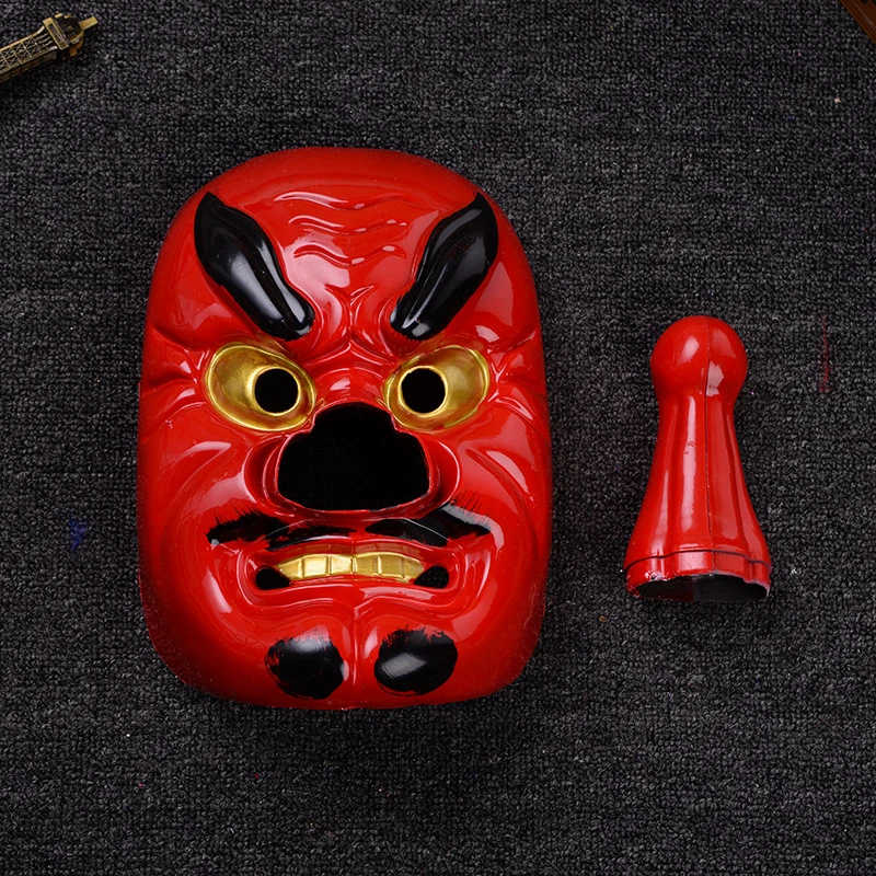 Пластиковая маска на Хэллоуин, страшная Красная маска тенгу с длинным носом, драма, Самурайские вечерние реквизиты, карнавал, вечерние тушь на Хэллоуин, террор9