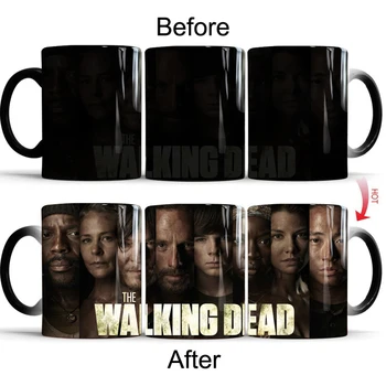 

The Walking Dead Cup Coffee Mugs Magic Mug Hot Drink Cup Color Changing Mug Tea Cup Gift