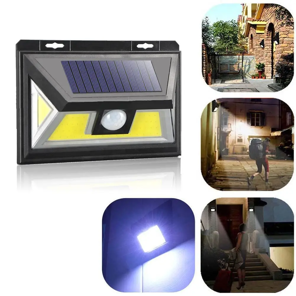 

2000LM 80 COB LED Solar Wall Light Outdoor Garden Security Lamp Motion Sensor Saving Street Path Lamp for Garden Decoration