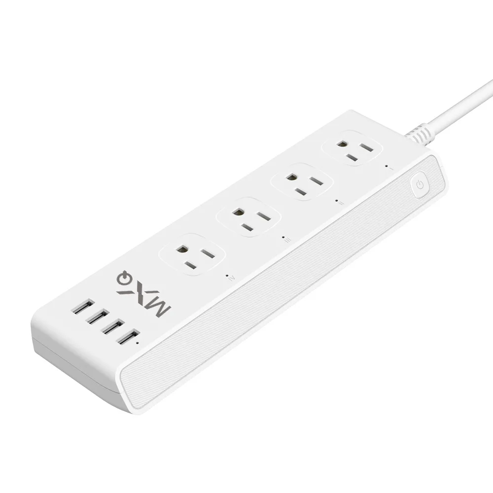 Дешево MXQ WiFi Smart Мощность полосы, Стабилизатор напряжения имеет 5 В 6A Порты usb, Поддержка голос Управление, сроки Функция пульта дистанционного управ...