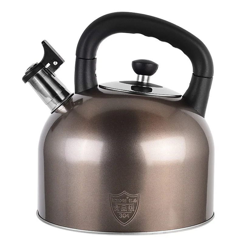 3.5L STAIINLESS STEEL LIGHTWEIGHT WHISTLING KETTLE CAMPING FISHING HOME CORDLESS GREEN