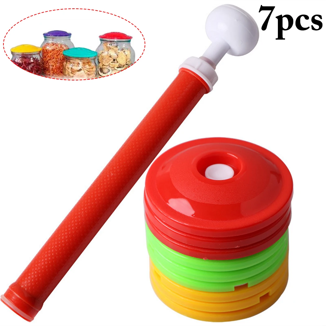 

9PCS Can Cover Vacuum Universal Creative Can Lid Food Can Cover with Air Pump