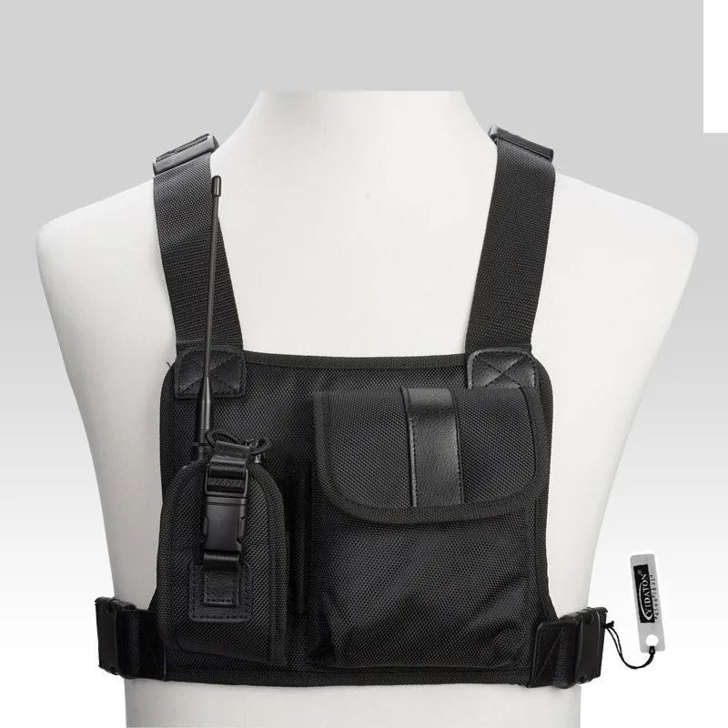 

For Baofeng Radio Chest Harness Chest Front Pack Pouch Holster Vest Rig Carry Cade For Baofeng Tyt Wouxun Motorola Walkie Talkie
