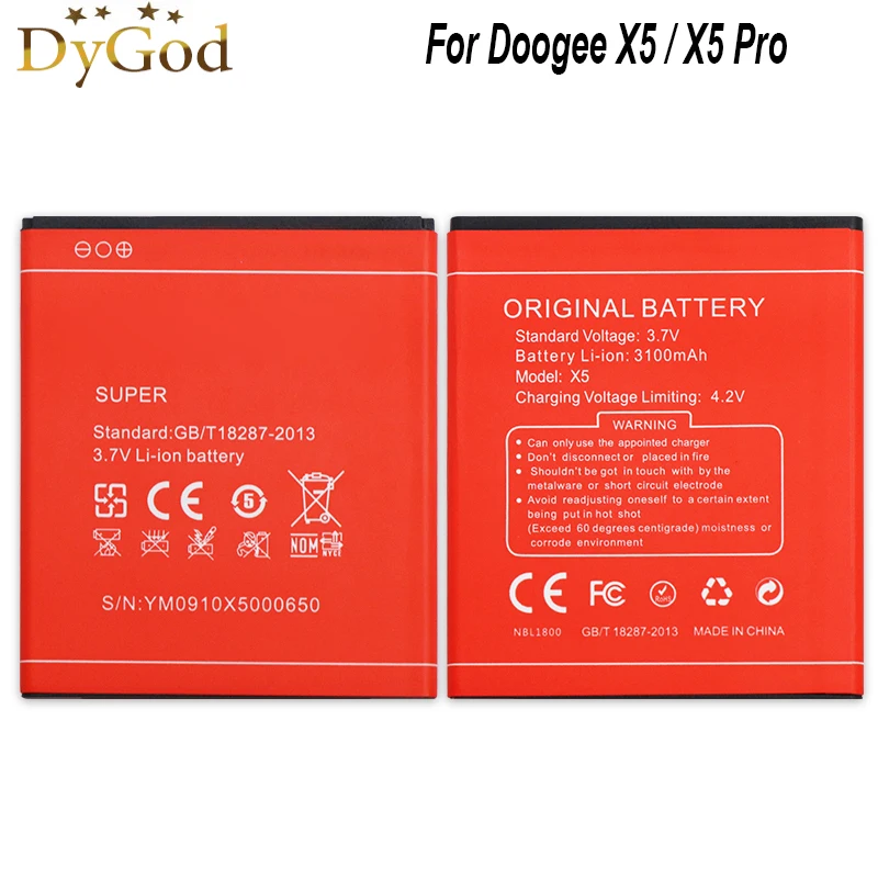 20 шт./лот 3100 мАч оригинальный аккумулятор Для Doogee X5 Pro X5S Bateria Batterij Аккумулятор AKKU