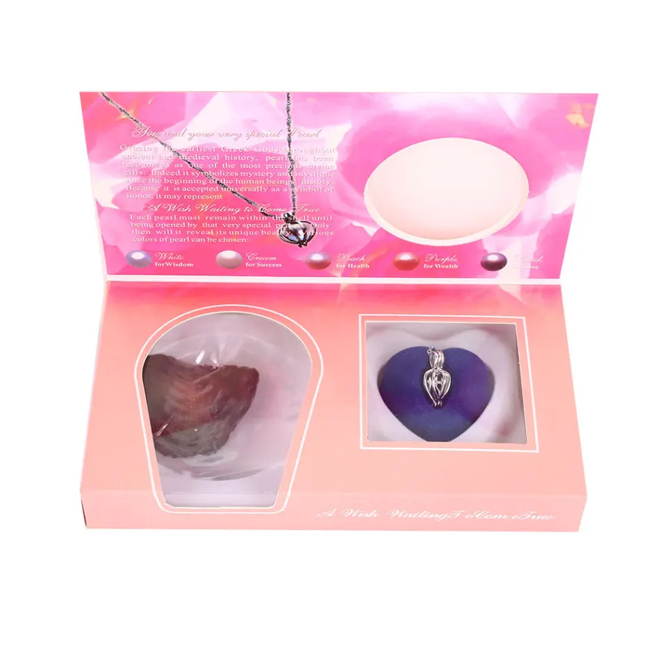 

Natural Oyster Wish Pearl Pendant Necklace Charm Necklace Gift Box Popular Fashion Women Jewelry Gift