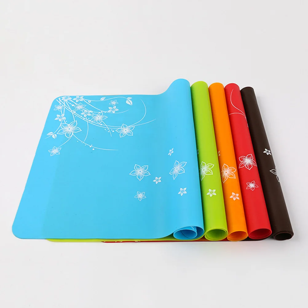 

1pc Silicone Tablet Mat Placemat Waterproof Heat Resistant Anti-skid Baking Mat Kids Placemat Insulation Pads
