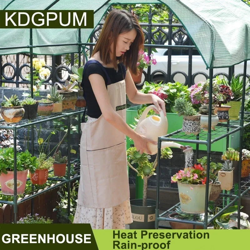 Ochine Portable Transparent PVC Plant Planting Cover Folding Planting Horticultural Plant Cover Waterproof Greenhouse Tent 