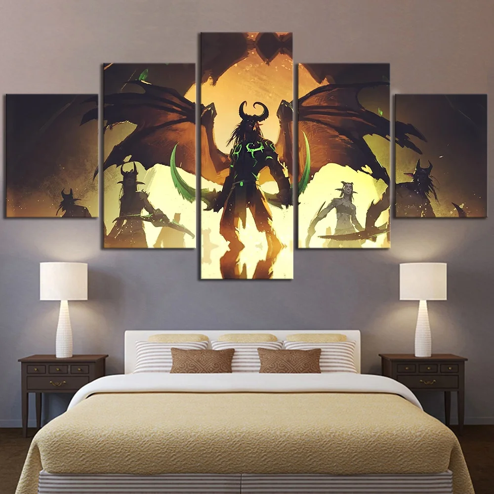 5 шт. игра Warcraft Illidan Stormrage DOTA 2 картина плакат декоративная роспись Настенный декор
