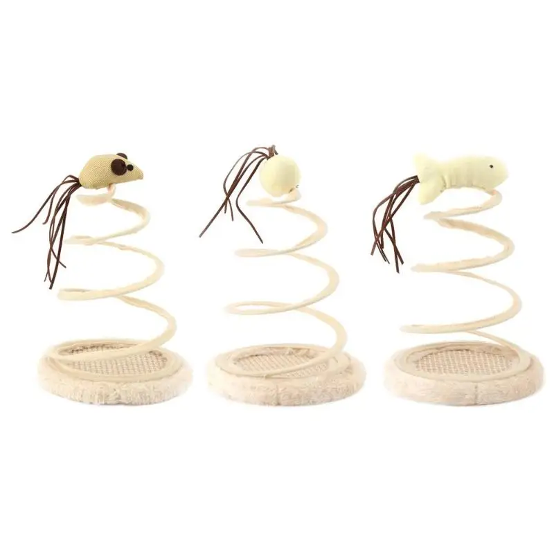 

Cat Toys Pet Cat Spring Plate Toy Funny Mouse for Kitten Teasing Scratching Interactive Teaser Playing Toys Cat Supplies Product