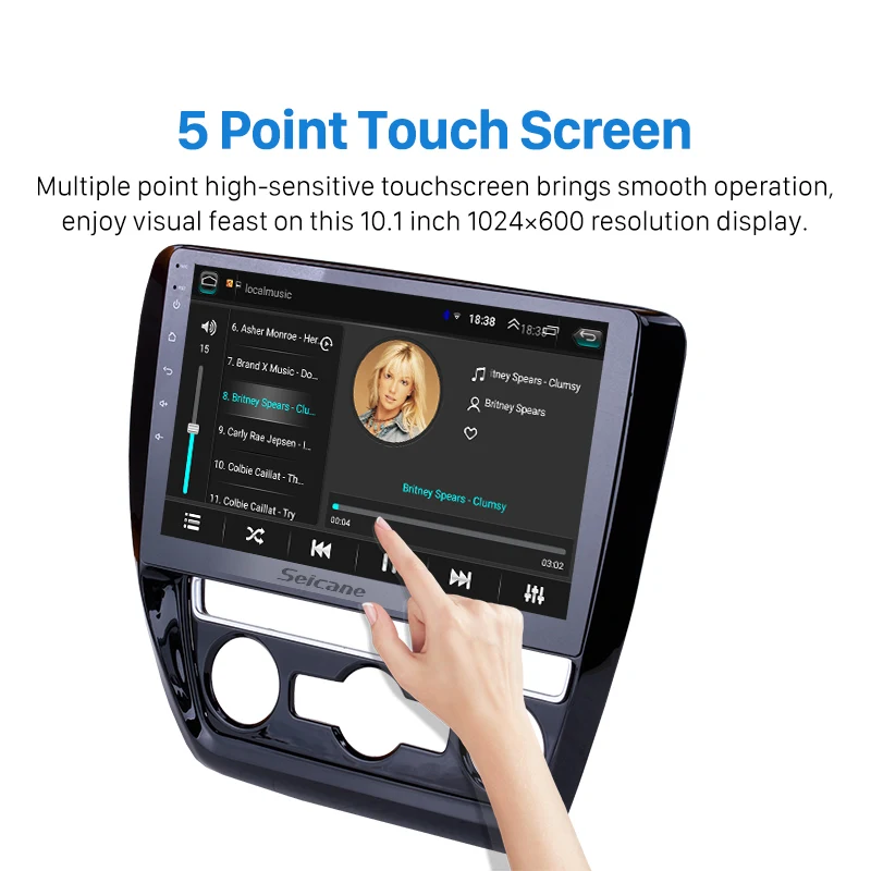 Sale Seicane 2Din Android 8.1 Car Radio Audio GPS Navi Stereo Wifi Multimedia Player Head Unit For 2012-2015 VW Volkswagen SAGITAR 2