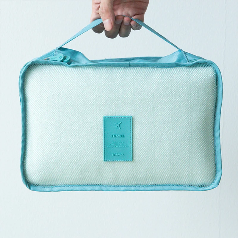 ORZ 6 PCS Travel Storage Bag Packing Cubes Clothes Tidy Pouch Luggage Organizer Portable Container Waterproof Storage Case