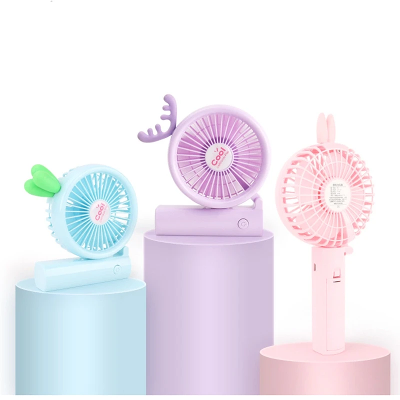 

Charging Mini Cartoon Hand With Portable Usb Fan Folding Student Electric Fan Portable Dormitory Small Wind Small Office Fan
