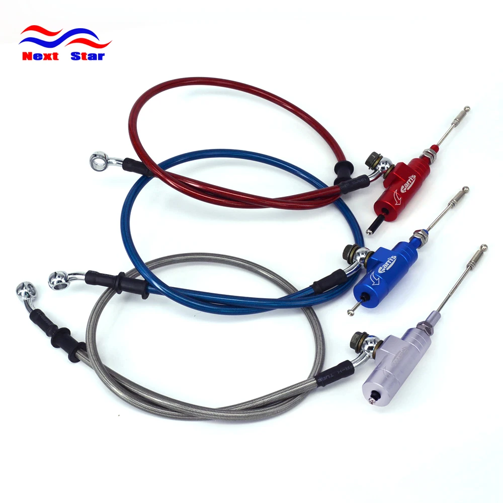 CNC Hydraulic Clutch Cylinder Rod & 1200MM Hose For Street Bike Dirt