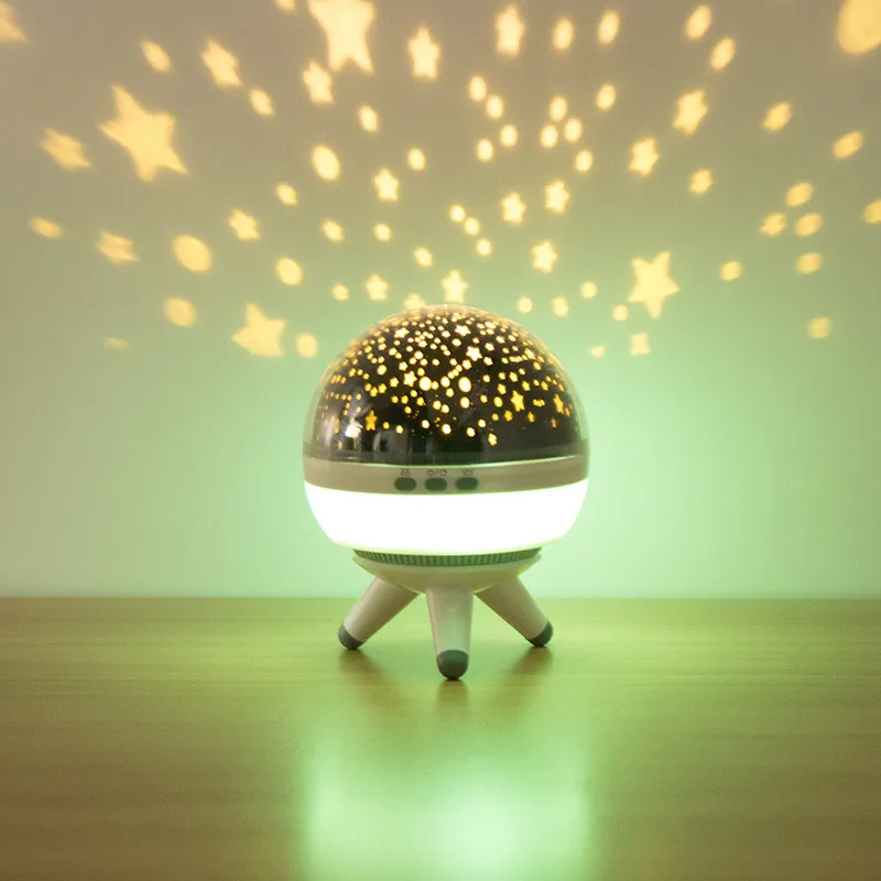 

CLAITE LED Rotating Night Light Projector Starry Moon Sky Star Table Lamp Children Kids Baby Nursery Sleep Romantic USB Lamp
