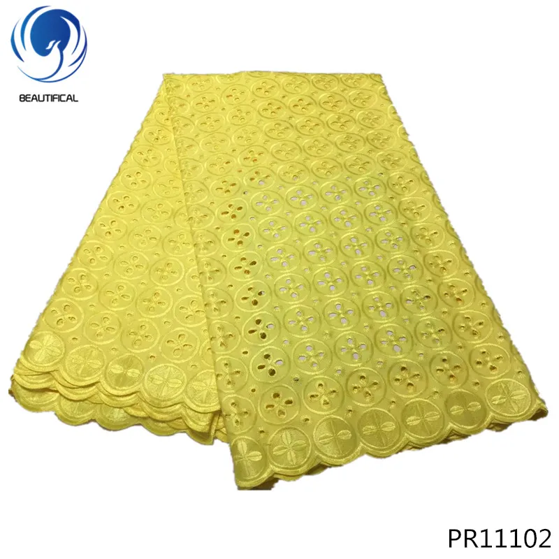 

BEAUTIFICAL african voile lace free shipping swiss voile lace in switzerland yellow material latest african laces 2018 PR111