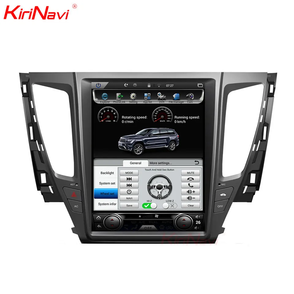 Sale KiriNavi Vertical Screen Tesla Style 12.1inch Car MultimediaFor Mitsubishi Pajero Sport Montero Android Radio GPS Navigation MP3 3