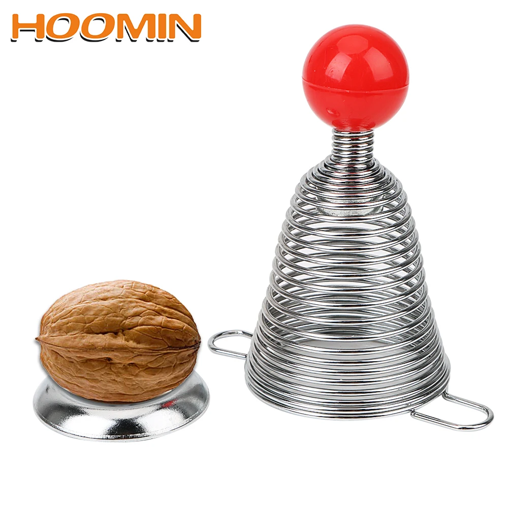 

HOOMIN Stainless Steel Nuts Opener Tool Metal Nutcracker Nut Cracker Spring Sheller Walnut Shell Opener Pecan Cap Opener