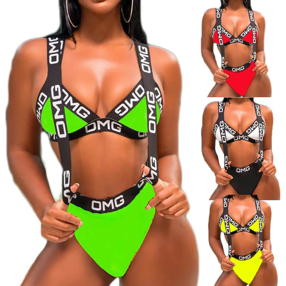 

Hirigin Fashion Women Ladies Sexy 2PCS Swimsuit Set Push Up High Waist Ladies Bikini Swimwear Bathing Suit