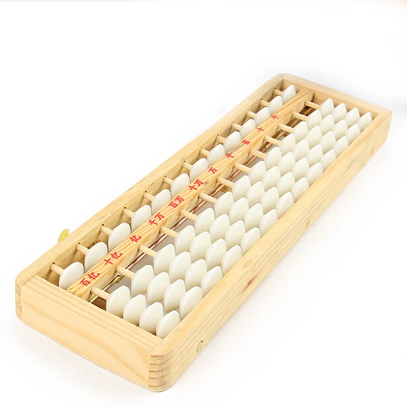 

New Solid Wood Frame Japanese Office 13 Column Abacus Soroban Calculating Tool
