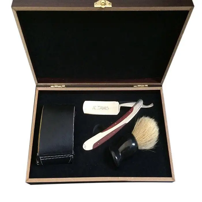 

Durable Manual Shaver Set Practical Men Safety Razor With Blade Brush for Eyebrow Shaping Head Hair Shaving