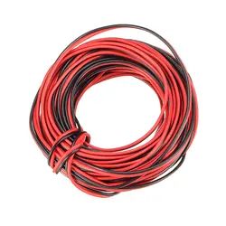 CLAITE 10 м Луженая Медь 22AWG 2 булавки красные, черные DIY ПВХ Электрический кабель провода для светодиодные ленты освещение