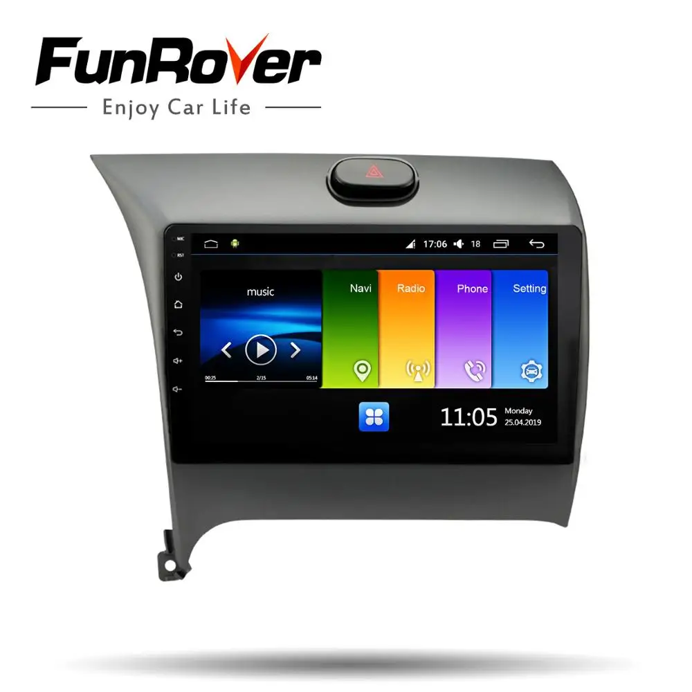 Skup FUNROVER 2.5D + IPS android 9.0 radio samochodowe odtwarzacz gps dvd dla Kia K3 Cerato Forte 2012 2016 samochodowa nawigacja multimedialna 2G RAM 32 ROM