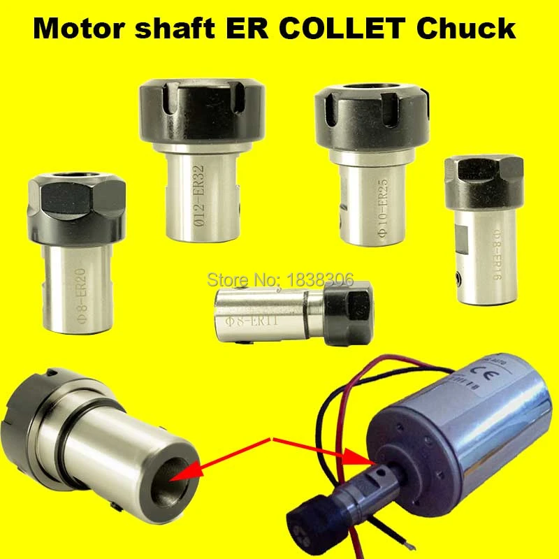 ER20 collet Motor shaft Chuck ER ER11 ER16 ER25 ER32 spindle Extension