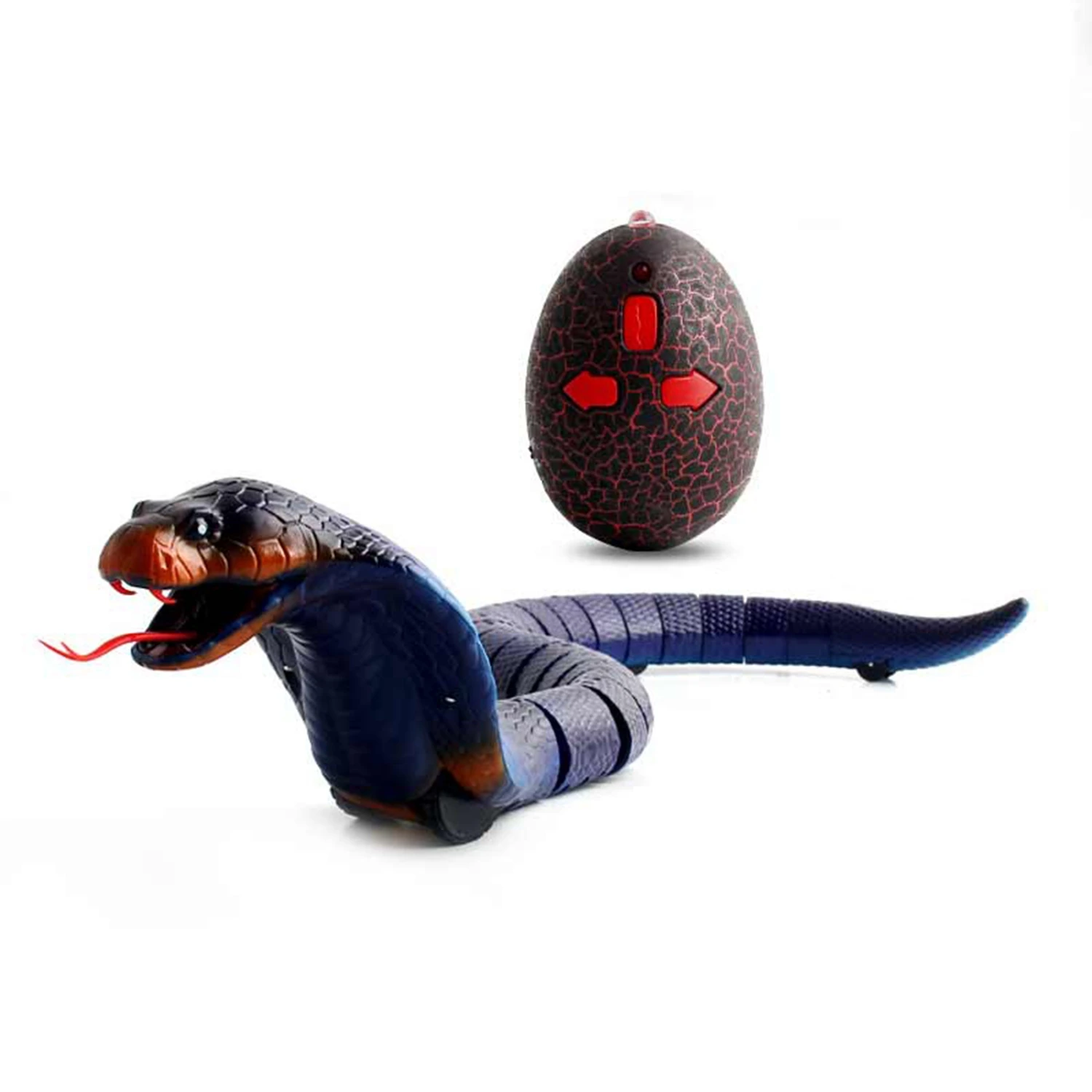Tricky Toy Simulation Cobra Naja Novelty Remote Control Snake Trick Terrifying Mischief Toy Rc Snake Garden Props Egg Violet B